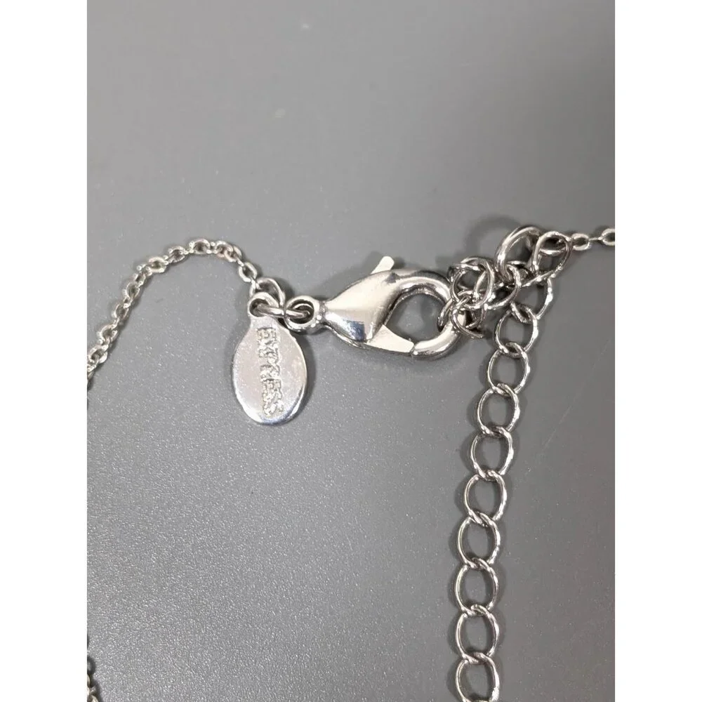 Express Two Tone Rhinestone Medallion Dainty Choker‎ Necklace 15